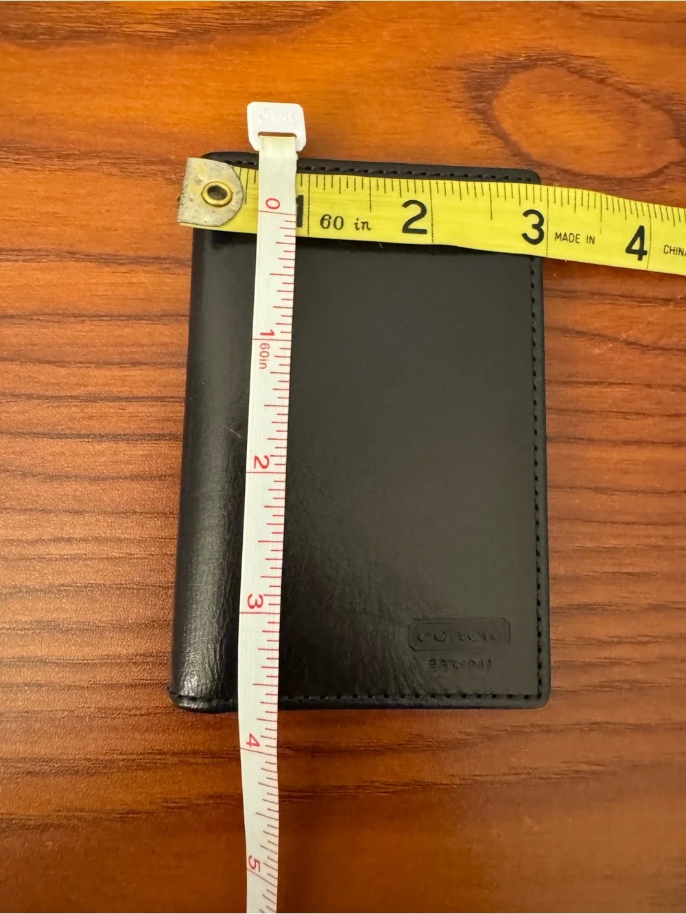 Coach Black Leather Card & Key Holder